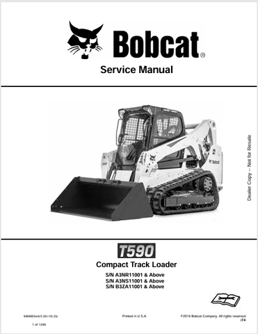 Access the complete service manual for the Bobcat T590 Compact Track Loader (6989683) in PDF format. Get expert guidance for maintenance and repairs today!