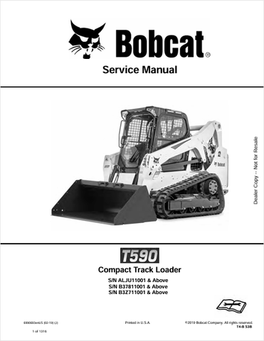 Discover the comprehensive service manual for the Bobcat T590 Compact Track Loader (6990693). Download the PDF for expert maintenance and repair guidance.