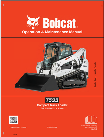  Discover the comprehensive operation and maintenance manual for the Bobcat T595 Compact Track Loader. Download the PDF for expert guidance and tips.