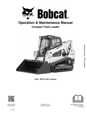  Discover the comprehensive operation and maintenance manual for the Bobcat T595 Compact Track Loader. Download the PDF for expert guidance and tips.