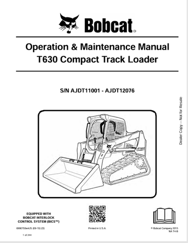 Discover the comprehensive operation and maintenance manual for the Bobcat T630 Compact Track Loader. Download the PDF for expert guidance and tips.