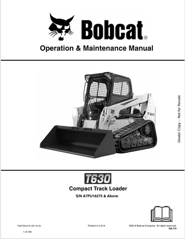 Discover the comprehensive operation and maintenance manual for the Bobcat T630 Compact Track Loader. Download the PDF for expert guidance and tips.