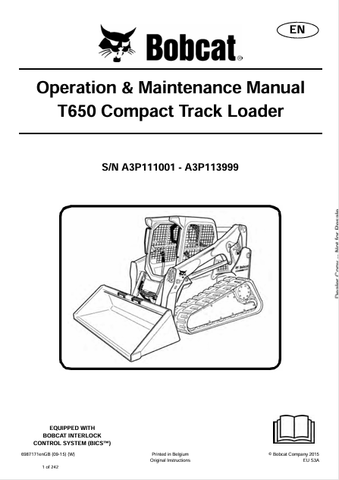 Discover the comprehensive operation and maintenance manual for the Bobcat T650 Compact Track Loader. Download the PDF for expert guidance and tips.