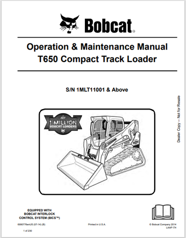  Discover the comprehensive operation and maintenance manual for the Bobcat T650 Compact Track Loader. Download the PDF file for essential insights and guidelines.