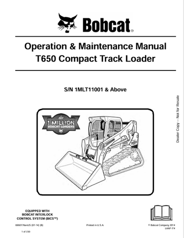 Discover the comprehensive operation and maintenance manual for the Bobcat T650 Compact Track Loader. Download the PDF for expert guidance and tips.