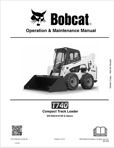  Discover the comprehensive operation and maintenance manual for the Bobcat T740 Compact Track Loader. Download the PDF for expert guidance and tips.