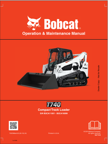 Discover the comprehensive operation and maintenance manual for the Bobcat T740 Compact Track Loader. Download the PDF for expert guidance and tips.