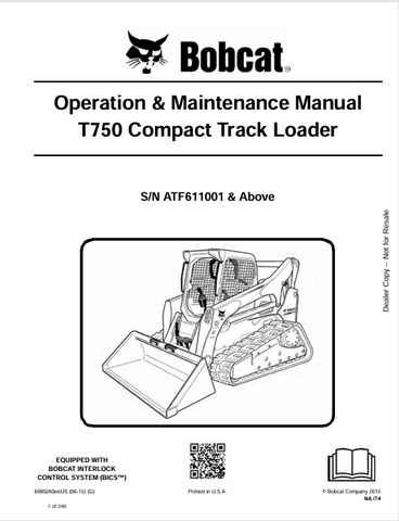 Discover the comprehensive operation and maintenance manual for the Bobcat T750 Compact Track Loader. Download the PDF for expert guidance and tips.