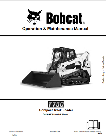 Discover the comprehensive operation and maintenance manual for the Bobcat T750 Compact Track Loader. Download the PDF file (7277309) for essential insights.
