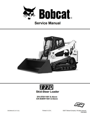 Enhance your maintenance capabilities with the BOBCAT T770 Service Manual (AT6311001, B3BW11001 & UP) - PDF File 7252384. This comprehensive guide provides detailed instructions, diagrams, and troubleshooting tips specifically designed for the BOBCAT T770 model, ensuring you can efficiently service and repair your equipment. With easy navigation and clear visuals, this digital manual is an essential resource for both professionals and DIY enthusiasts, helping you save time and reduce downtime on the job. In