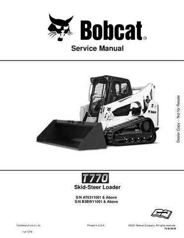 Unlock the full potential of your BOBCAT T770 Skid-Steer Loader with the comprehensive service manual (7252384) designed specifically for models AT6311001 B3BW11001 and up. This PDF file is an essential resource for maintenance and repair, providing detailed diagrams, troubleshooting tips, and step-by-step instructions to keep your equipment running smoothly. Ensure optimal performance and longevity of your loader by having this invaluable guide at your fingertips. Don't miss out on the opportunity to