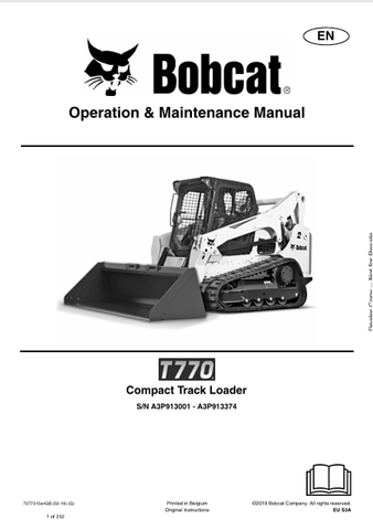 Discover the comprehensive operation and maintenance manual for the Bobcat T770 Compact Track Loader. Download the PDF for expert guidance and tips.