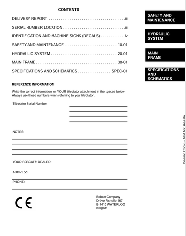 BOBCAT TILTROTATOR (6987444-EN) SERVICE MANUAL PDF DOWNLOAD