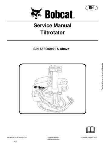 Enhance your Bobcat equipment's performance with the BOBCAT TILTROTATOR AFF000101 & UP SERVICE MANUAL (6987444). This comprehensive PDF file provides essential maintenance guidelines, troubleshooting tips, and detailed diagrams to ensure your tiltrotator operates at peak efficiency. Perfect for both seasoned professionals and DIY enthusiasts, this manual is your go-to resource for keeping your machinery in top condition. Don't miss out on the opportunity to extend the life of your equipment download your se