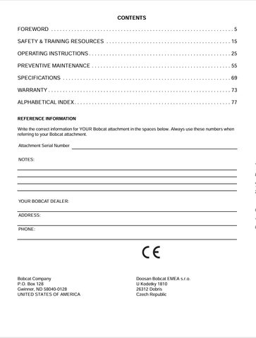 BOBCAT TILT (7332567ENGB) OPERATION & MAINTENANCE MANUAL PDF DOWNLOAD