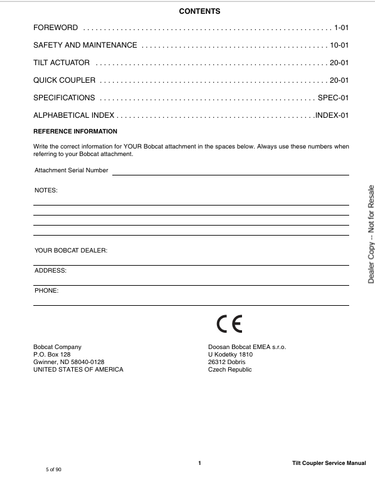 BOBCAT TILT COUPLER (7332568) SERVICE MANUAL PDF DOWNLOAD
