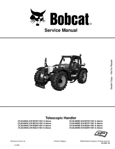 Enhance your maintenance routine with the BOBCAT TL30.60DA, TL26.60DA, TL30.60HA, TL26.60HA, TL30.60DB, TL26.60DB, TL30.60HB, TL26.60HB Service Manual (Part No. 7282535). This comprehensive PDF file is your go-to resource for detailed service procedures, troubleshooting tips, and essential specifications tailored for your Bobcat equipment. Ensure optimal performance and longevity of your machines with expert guidance at your fingertips, making repairs and maintenance easier than ever. Download now and keep 