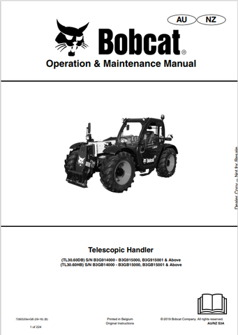 Discover the comprehensive operation and maintenance manual for the BOBCAT TL30.60DB and TL30.60HB telescopic handlers. Download the PDF now for expert guidance.
