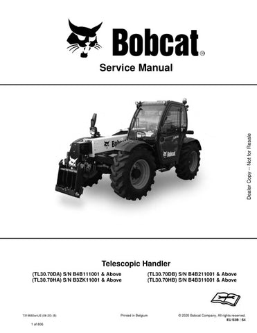 Enhance your maintenance capabilities with the BOBCAT TL30.70DA, TL30.70HA, TL30.70DB, TL30.70HB Service Manual (7319660). This comprehensive PDF file provides detailed insights and step-by-step instructions for servicing your equipment, ensuring optimal performance and longevity. With easy navigation and clear diagrams, this manual is an essential resource for both professionals and DIY enthusiasts looking to keep their Bobcat machines in top condition. Don't miss out on the opportunity to streamline your 