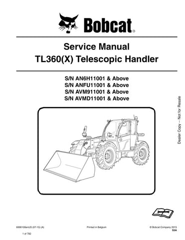 Enhance your maintenance routine with the BOBCAT TL360(X) Telehandler Service Manual (6990100, 07-15) in PDF format. This comprehensive guide provides detailed insights into the operation, troubleshooting, and repair of your telehandler, ensuring optimal performance and longevity. With easy navigation and clear illustrations, you can quickly find the information you need to keep your equipment running smoothly. Invest in this essential resource to save time and reduce downtime on the job site.