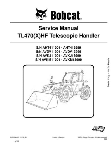 Enhance your maintenance capabilities with the BOBCAT TL470(X)HF Telehandler Service Manual (Part No. 6990359) in PDF format. This comprehensive guide provides detailed instructions, diagrams, and troubleshooting tips to ensure your telehandler operates at peak performance. Perfect for both seasoned technicians and DIY enthusiasts, this manual is an essential resource for efficient repairs and upkeep, helping you save time and money while extending the life of your equipment. Download your copy today and ke