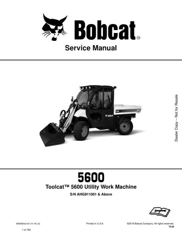 Unlock the full potential of your BOBCAT Toolcat 5600 with the comprehensive Service Manual (6990860) designed for models AHG811001 and up. This PDF file is an essential resource for maintenance and repair, providing detailed diagrams, troubleshooting tips, and step-by-step instructions to keep your equipment running smoothly. Whether you're a seasoned technician or a DIY enthusiast, this manual ensures you have the knowledge and guidance needed to tackle any service task with confidence. Don't miss out on 