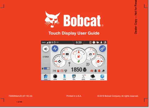  Discover the comprehensive BOBCAT Touch Display User Guide Manual (7326266) in PDF format. Access essential information for optimal usage and troubleshooting.