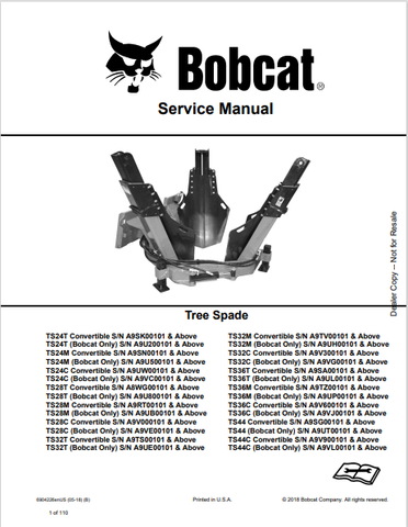  Discover the comprehensive range of BOBCAT TS models, including convertible and BOBCAT ONLY options. Access the Tree Spade Service Manual (6904226) in PDF format.