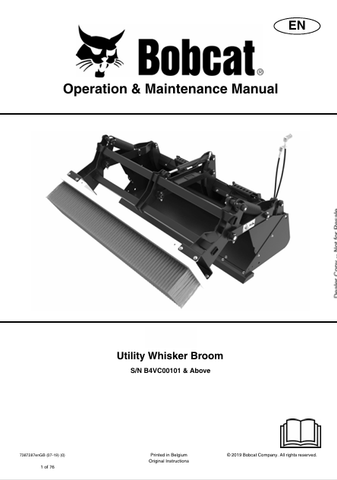 Discover the comprehensive operation and maintenance manual for the Bobcat Utility Whisker Broom (7387287). Download the PDF for essential guidelines and tips.