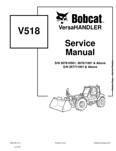 Unlock the full potential of your BOBCAT V518 with the comprehensive Service Manual (6902756) designed for models 367610501, 367611001, and 367711001 and up. This PDF file is an essential resource for maintenance and repair, providing detailed diagrams, troubleshooting tips, and step-by-step instructions to keep your equipment running smoothly. Whether you're a seasoned technician or a DIY enthusiast, this manual ensures you have the knowledge and tools needed to tackle any service task with confidence. Don