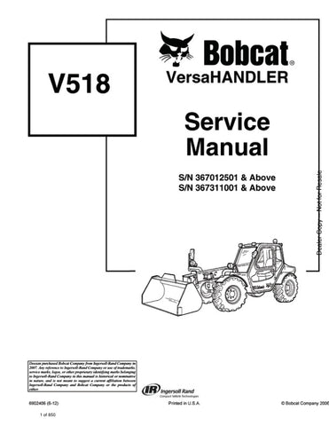 Unlock the full potential of your BOBCAT V518 Versahandler with the comprehensive Service Manual (Part Number: 6902406) in PDF format. This essential guide provides detailed instructions, diagrams, and troubleshooting tips to ensure your equipment operates at peak performance. Whether you're a seasoned technician or a DIY enthusiast, this manual is your go-to resource for maintenance and repairs, helping you save time and money while extending the life of your machine. Don't miss out on the opportunity to e