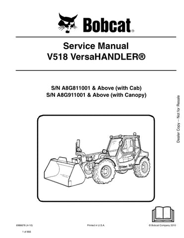 Unlock the full potential of your BOBCAT V518 Versahandler with the comprehensive service manual (part number 6986676) available in a convenient PDF format. This essential guide provides detailed instructions, diagrams, and troubleshooting tips to ensure your equipment operates at peak performance. Whether you're a seasoned technician or a DIY enthusiast, this manual is your go-to resource for maintenance and repairs, helping you save time and money while extending the life of your machine. Don't miss out o