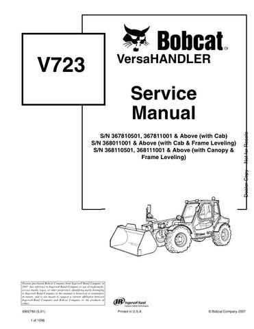 Unlock the full potential of your BOBCAT V723 Versahandler with the comprehensive Service Manual (Part Number: 6902760) in PDF format. This essential guide provides detailed instructions, schematics, and troubleshooting tips to ensure your equipment operates at peak performance. Whether you're a seasoned technician or a DIY enthusiast, this manual is your go-to resource for maintenance and repairs, helping you save time and money while extending the life of your machine. Don't miss out on the opportunity to