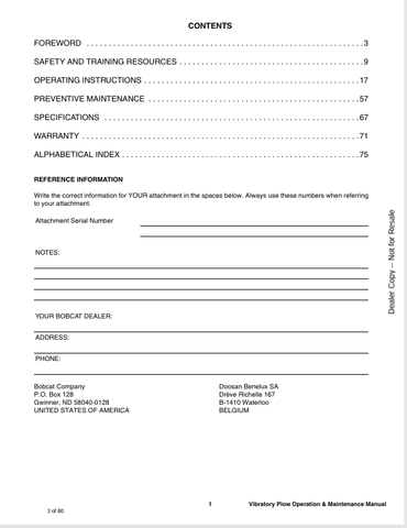 BOBCAT VP12 (6902574ENUS) OPERATION & MAINTENANCE MANUAL PDF DOWNLOAD