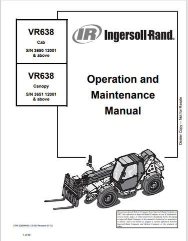  Discover the comprehensive operation and maintenance manual for the BOBCAT VR638, featuring both cab and canopy options. Download the PDF now for essential insights.