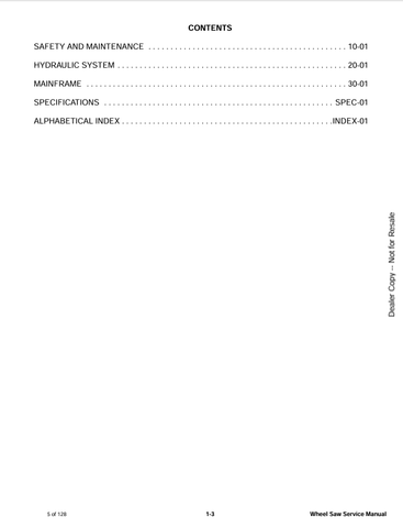 BOBCAT WHEEL SAW WSSL20 (7335777ENUS) SERVICE MANUAL PDF DOWNLOAD