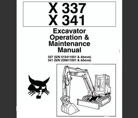 Enhance your operational efficiency with the BOBCAT X337 and X341 Excavator Operation & Maintenance Manual. This comprehensive PDF guide is designed to provide you with essential information for the effective use and upkeep of your excavator, ensuring optimal performance on every job site.