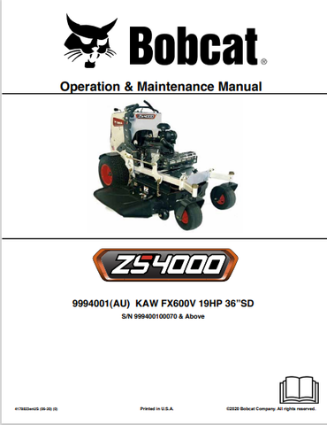 Discover the comprehensive BOBCAT Z54000 Operation & Maintenance Manual (4178823) in PDF format. Ensure optimal performance and longevity of your equipment.