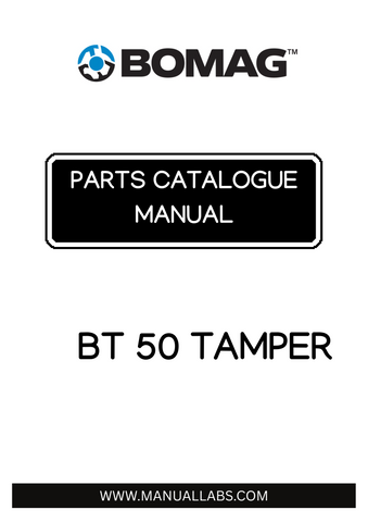 BOMAG BT 50 TAMPER 101540341904-101540342305 (00817449) PARTS CATALOGUE MANUAL