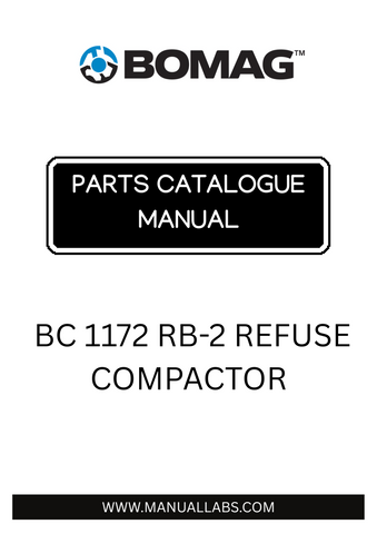 Discover the comprehensive BOMAG BC 1172 RB-2 Refuse Compactor Parts Catalogue Manual, designed specifically for model numbers 101570831002 to 101570831076. This essential resource provides detailed information on parts and components, ensuring you have everything you need to maintain and repair your refuse compactor efficiently.
