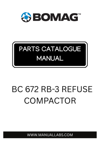 Discover the comprehensive BOMAG BC 672 RB-3 Refuse Compactor Parts Catalogue Manual, designed specifically for model numbers 101570771001 to 101570771007. This essential resource provides detailed information on all parts, ensuring you have everything you need for maintenance and repairs at your fingertips.