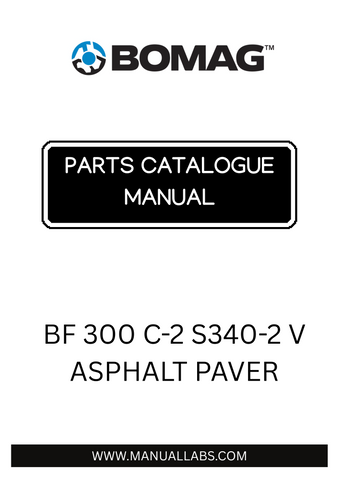Discover the comprehensive BOMAG BF 300 C-2 S340-2 V Asphalt Paver Parts Catalogue Manual, designed specifically for model numbers 821891251001 to 821891259999. This essential resource provides detailed information on parts and components, ensuring you have everything you need for maintenance and repairs.