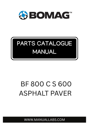 Discover the comprehensive BOMAG BF 800 C S 600 Asphalt Paver Parts Catalogue Manual, designed specifically for model numbers 821837190001 and 821837190153. This essential resource provides detailed information on parts and components, ensuring you have everything you need to maintain and repair your asphalt paver efficiently.