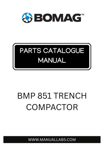 Discover the comprehensive BOMAG BMP 851 Trench Compactor Parts Catalogue Manual, designed specifically for model numbers 101720041001 to 101720041943. This essential resource provides detailed information on all parts, ensuring you have everything you need for maintenance and repairs.