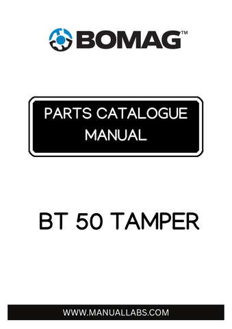 Discover the BOMAG BT 50 Tamper Parts Catalogue Manual, your essential guide for maintaining and optimizing the performance of your equipment. This comprehensive manual provides detailed information on parts, ensuring you have everything you need to keep your tamper running smoothly and efficiently.