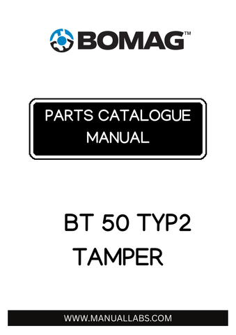 Discover the BOMAG BT 50 TYP2 Tamper Parts Catalogue Manual, your essential guide for maintaining and optimizing your equipment. This comprehensive manual, with part numbers 101540331010 and 101540330150, provides detailed information on every component of the BOMAG BT 50 TYP2, ensuring you have the right parts at your fingertips.
