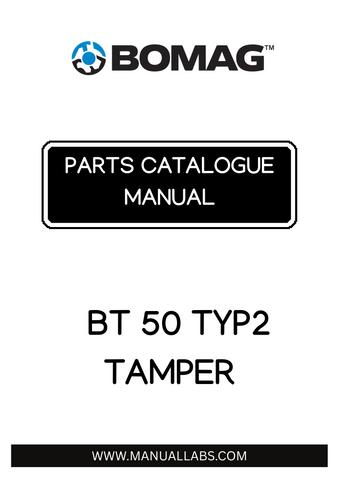 Discover the BOMAG BT 50 TYP2 Tamper Parts Catalogue Manual, your essential guide for maintaining and servicing your equipment. This comprehensive manual, with part numbers 101540331010 and 101540330150, provides detailed information on all components, ensuring you have the right parts at your fingertips for optimal performance.