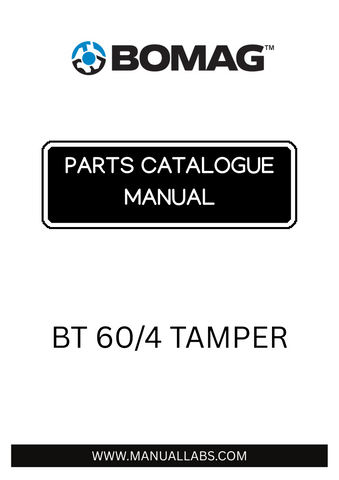 Discover the BOMAG BT 60/4 Tamper Parts Catalogue Manual, your essential guide for maintaining and optimizing the performance of your equipment. This comprehensive manual, with part numbers 101540508845 and 101540509983, provides detailed information on all components, ensuring you have the right parts at your fingertips for efficient repairs and replacements.