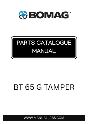 Discover the comprehensive BOMAG BT 65 G Tamper Parts Catalogue Manual, designed specifically for model 101541511001-10154151006. This essential resource provides detailed diagrams and part numbers, ensuring you have everything you need for efficient maintenance and repairs.