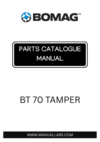 Discover the comprehensive BOMAG BT 70 Tamper Parts Catalogue Manual, designed specifically for model numbers 101540430101 and 101540430159. This essential resource provides detailed diagrams and part numbers, ensuring you have everything you need for efficient maintenance and repairs.